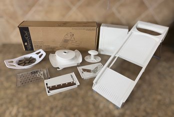 Pampered Chef Ultimate Mandoline Food Slicer With All Attachments, Cutting Boards & Apple Slicer