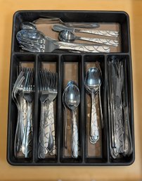 Stainless Steel Flatware Complete With A Flatware Organizer