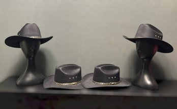 Western Express Kids Cowboy Hat Collection Featuring Black Faux Felt Western Styling And Decorative Hatbands