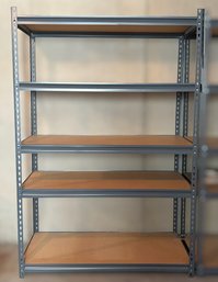 5-tier Heavy-duty Metal & Wood Utility Shelving Unit - 1 Of 2