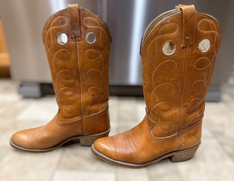 Dingo Tan Leather Western Cowboy Boots - Women's 8.5