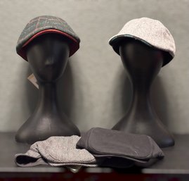 Boston Scally Co Flat Cap Collection Featuring Celtic Plaid, Herringbone Flap Cap, Bruiser And Boondocks Style