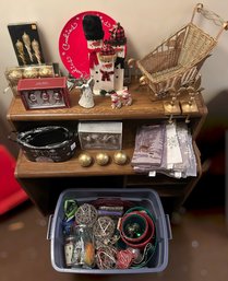 Large Lot Of Holiday & Christmas Decor Featuring Throw Pillows, Ornaments & More