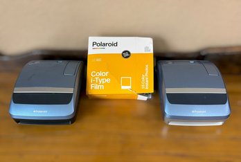 Blue Polaroid One600 Classic Instant Cameras And Film