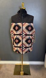 Outback Trading Co. Men's Black & Southwestern Print Blaze Vest Size M