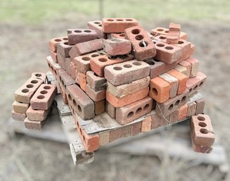 Assortment Of Reclaimed 3-hole Red Bricks