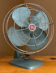 Vintage Blue General Electric 4-blade Fan