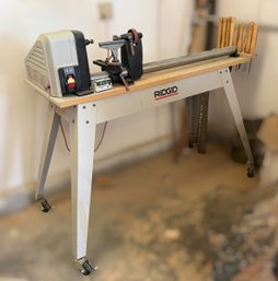 RIDGID Variable-Speed Wood Lathe With Stand, Turning Tools & Accessories