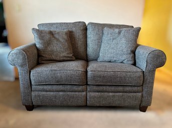 Charcoal Grey Electric Reclining 2-seat Loveseat Sofa