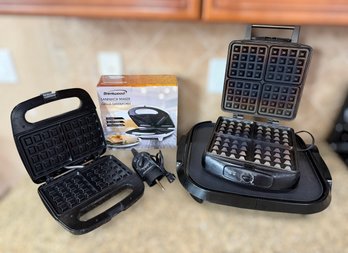 Brentwood Select Non-Stick Compact Dual Sandwich Maker, 2 Waffle Irons And An Electric Griddle