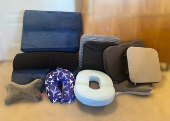 Assortment Of Ergonomic Cushions & Memory Foam Wedge Pillows