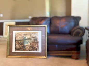 Artist Signed Limited Edition 85 Of 120 Abstract Landscape Etching/print