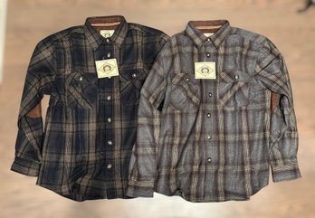 Scully Farthest Point Wool Blend Plaid Shirt Jackets – Size M - Lot Of 2