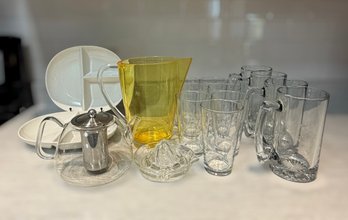 Collection Of Vintage-style Tableware And Glassware