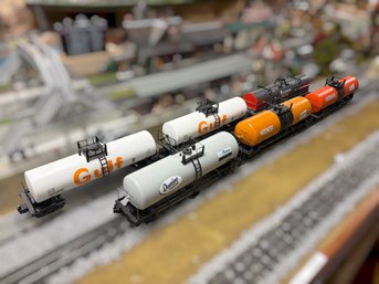 Vintage Model Train Tanker Car Lot - Gulf, Domino, Hooker & Southern