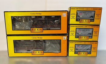 Rail King Electric Trains O & O-27 Scale Die Cast Metal Union Pacific Ore Car W/ Ore Load & Rust Girder Bridge