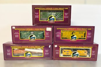M.T.H. Doe Cast Metal O Scale Train Cars W/ EJ&E, New York Central, Chessie, Chicago Northwestern, Burlington