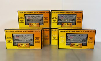 Rail King Die Cast Metal Tough And Rugged O & O-27 Union Pacific Ore Cars W/ Ore Loads - Lot Of 6