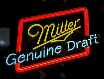Vintage Miller Genuine Draft Beer Neon Sign