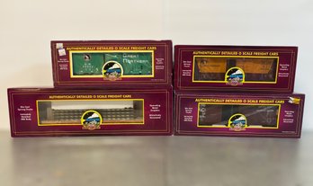 M.T.H. Die Cast Metal O Scale Train Cars W/ Great Northern, Norfolk Southern, Union Pacific, Pullman Standard