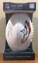 Officially Licensed Derek Wolfe #95 Signed Denver Broncos Full-size Logo Football