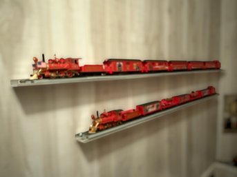 Bachmann Hawthorne Village Fire Fighter Heroes Express Steam Locomotive & Tender Sets - Lot Of 2