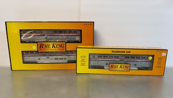 Rail King Electric Train Die Cast Metal Model Amtrak Superliner Transitional Sleeper & 2-car Sleeper/diner Set