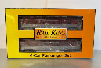 Rail King Electric Model Trains Die Cast Metal Rock Island 4-car 60 Ft Streamlined Passenger Set