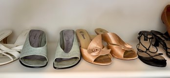 Chic Women's Shoe Collection Featuring Dress Heels, Strappy Sandals, Ballet Flats, And Casual Slip Ons