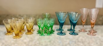 Colorful MCM Stemware Glass Set
