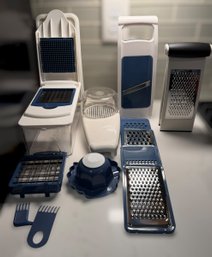 Multi-Piece Kitchen Prep Set W/ French Fry Cutter, Mandolin Slicer, Graters & Chopper