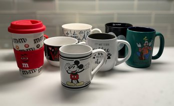 Collection Of Novelty Mugs Featuring Disney, M&M And More!