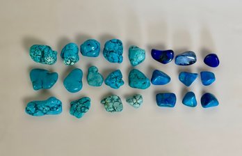 Collection Of Small Blue Stones Featuring Turquoise Nuggets