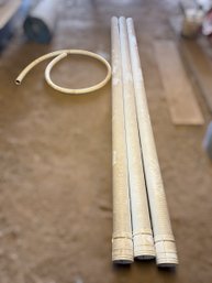 White Ribbed Pipe And Tube For A Septic System