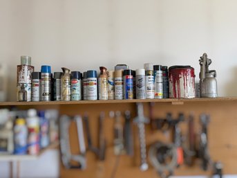 Collection Of Spray Paints & Specialty Finishes & Sprayer