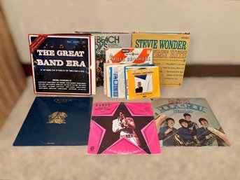Great Collection Of Vinyl Records W/ Elvis Presley, Kenny Rogers, The Beatles, Stevie Wonder, & More