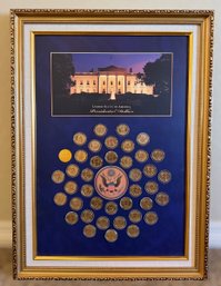 Completed Collection Of World Reserve Monetary Exchange Presidential Dollar Framed Gallery Display