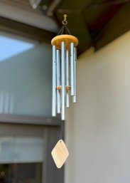 Beautiful Wood Accent Wind Chime Featuring A Traditional Design For Hanging In Gardens, Porches, Or Patios