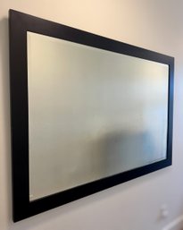 Classy Large Hanging Wall Mirror With Thick Matte Black Frame
