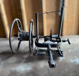 Antique Farm Fence Wire Spooling/stretching/Winding Machine Attachment