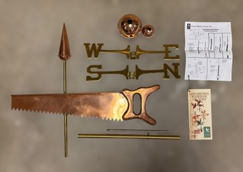 Good Directions Inc. Brass & Steel Full Size Handsaw Weathervane 629P
