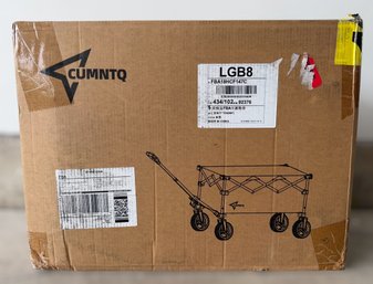 Unopened Orange CUMNTQ Collapsible Utility Wagon With Wheels