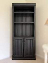 Tall Black Farmhouse 2 Door Bookcase/cabinet