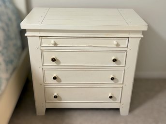 Beautiful Country Loft Antique White 3 Drawer Nightstand - Lot 2 Of 2