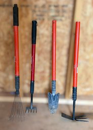 Corona Extendable Garden Hand Tools Featuring A Shovel, Fork Rake, Rake And Pick