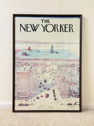 Framed Print Of 'View Of The World From 9th Avenue' By Saul Steinberg, Originally Published In The New Yorker