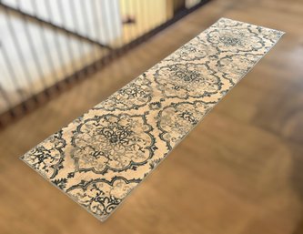 Transitional Medallion Hallway Runner Rug 26 X 96 Inches