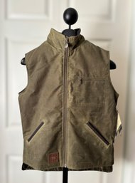Men's Outback Trading Co. Sage Green Sawbuck Oilskin Vest - Size S - 1 Of 2