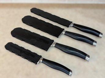 The Pampered Chef Collection Of Forged Kitchen Knives Featuring German Cr Mo V Steel Blades W/ Covers