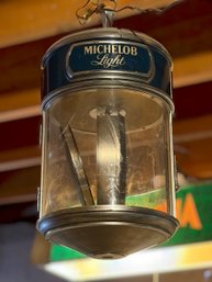 Michelob Light Hanging Rotating Bar Light Sign